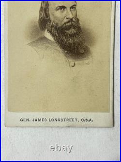 Vintage Portrait CDV Confederate Civil War General James Longstreet New York