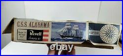 Vintage Revell CSS Alabama Confederate Civil War Ship Model 32-3/4 long