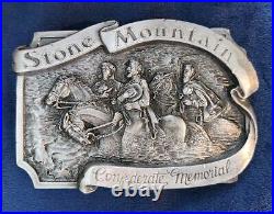 Vintage Stone Mountain Confederate Monument Cs Csa Civil War States Belt Buckle