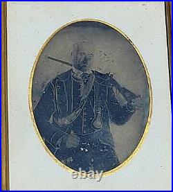 Whole Plate Tintype Armed Civil War Confederate Soldier Buncomb County, NC