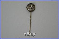 (ref165BI) Antique Civil War Confederate In Defence Silver Stickpin Button